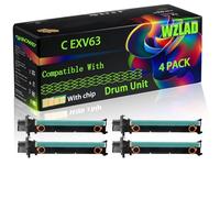C EXV63 Compatible for Canon Drum Unit with Chip imageRUNNER 2700 Series 2725 i 2730 i 2745 i 2900 Series 2925 i 2930 i 2945 Printers (4 Pack Black)