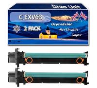 C EXV63 Drum Unit Compatible for Canon imageRUNNER 2700 Series 2725 i 2730 i 2745 i 2900 Series 2925 i 2930 i 2945 Printers (2-Pack Black)