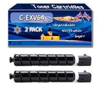 C-EXV64 Toner Cartridges Compatible for Canon imageRUNNER ADVANCE DX C3922i C3930i C3935i Printers, High-Definition Printing Effect with Chip, 48000 Pages (2 Pack Black)