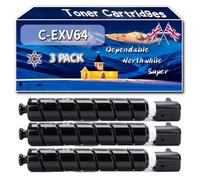 C-EXV64 Toner Cartridges Compatible for Canon imageRUNNER ADVANCE DX C3922i C3930i C3935i Printers, High-Definition Printing Effect with Chip, 48000 Pages (3 Pack Black)