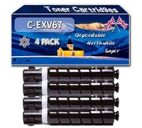 C-EXV67 Toner Cartridges Compatible for Canon imageRUNNER 2900 Series 2925 i 2930 i 2945 i Printers, High-Definition Printing Effect with Chip, 33000 Pages (4 Pack Black)
