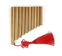 C F G Key Pan Flute 25 22 18 15 10 Pipes Musical Instrument Light Brown Woodwind Instrument Good Quality Handmade Pan Pipes (Color : 10C LEFT HAND)
