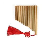 C F G Key Pan Flute 25 22 18 15 10 Pipes Musical Instrument Light Brown Woodwind Instrument Good Quality Handmade Pan Pipes (Color : 10C RIGHT HAND)