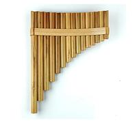 C F G Key Pan Flute 25 22 18 15 10 Pipes Musical Instrument Light Brown Woodwind Instrument Good Quality Handmade Pan Pipes (Color : 15G LEFT HAND)