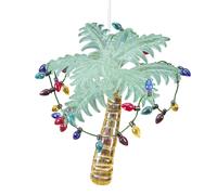 C&F Home Palm Tree With Christmas Lights Beach Coastal Christmas Xmas Ornament Green