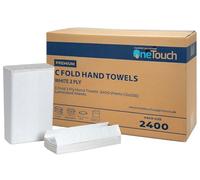 C Fold Paper Hand Towels White 2 Ply, Multi-fold Paper Towels, Luxury Soft, Tear Resistant, Embossed for Superior Absorption Ideal for Kitchens, Restrooms, Offices, and Commercial Use | Pack of 2400