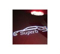 (C For Superb 2009-20) 2X LED Car Door Ghost Shadow Logo Projector Light For Skoda Superb B6