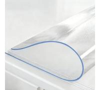 C Frosted PVC Desk Cover 25x74 Inch, m Thick Waterproof Table Protector for Wood Fur & s Countertops, Recular Desktop Pad
