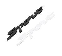 C-FUNN 3D Chrome Sport Logo Emblem Badge Metal Decals Sticker Red/Silver/Black for Car Motor Racing - Black