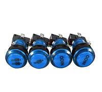 C-FUNN LED Arcade Single Dual Start Player Coin Push Button - Blue