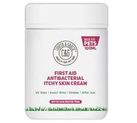 C&G Pets First Aid Antibacterial Itchy Skin Cream with SPF 50 | Natural Essential Oil | Maintains Cracked Itchy Skin | Lick Safe Non-Toxic Non-Irritant | Highly Absorbent Sun Cream for Dogs 100ml
