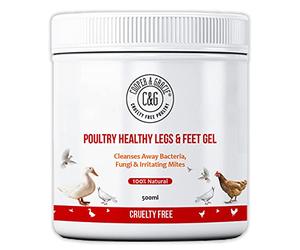 C&G Pets Poultry Healthy Legs & Feet Gel 500ML By Cooper And Gracie | 100% Vegan Formula Protects from bacteria, fungi & irritating mites | Natural Remedy For Scaly Legs & Support Healing