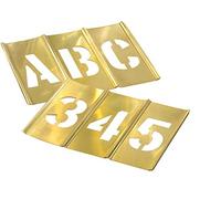 C H Hanson 10073 3-inch Letters/ Numbers Brass Stencils Set (45 Pieces)