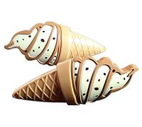 C&H Solutions White Ice Cream Style Beach Towel Clips - Jumbo Size, Compact, 2 Pcs, Laundry-Clothes-Pins, Clip