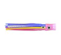 C&H, Stubby Bubbler Lure, Blue/Pink/Silver Mylar Skirt, 5.5 in / 13.9 cm