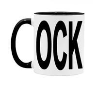 C Handle "OCK" Cock 10oz Mug Cup Funny Joke Rude Birthday Christmas