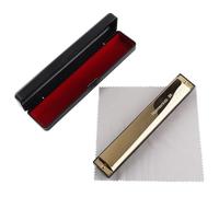 C Harmonica 10 And 24 Hole Harmonica 8K Titanium Tremolo Tone Key C With Case(Type B)