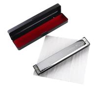 C Harmonica 10 And 24 Hole Harmonica 8K Titanium Tremolo Tone Key C With Case(Type C)