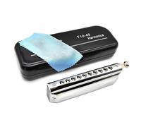 C Harmonica 10 Hole 40 Note Professional C Tone Chromatic Harmonica Performance Type