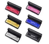 C Harmonica 10 Hole Blues Harp Diatonic Scale 20 Notes For Beginners(Black)