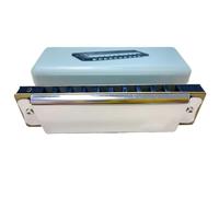 C Harmonica 10 Hole C Tone Blues Harmonica For Beginner Professional Player(SLIVER)