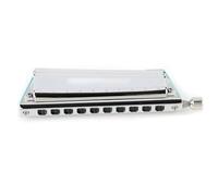 C Harmonica 10 Hole C Tune Blues Chromatic Harmonica Without Valve(Blue)