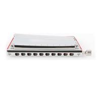 C Harmonica 10 Hole C Tune Blues Chromatic Harmonica Without Valve(Red)