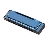 C Harmonica 10 Hole C Tune Metal Harmonica Suitable For Adult Beginners Practice Performance(Blue)