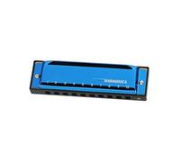 C Harmonica 10 Holes Blues Harmonica Beginner Introductory C Key(Blue)