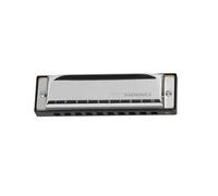 C Harmonica 10 Holes Blues Harmonica C Key Classic Musical Instrument(Silver)
