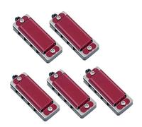 C Harmonica 10 Pieces Of Mini Harmonica Necklaces 4 Holes 8 Notes Suitable For Beginners(10PCS Red)