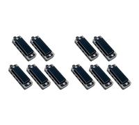 C Harmonica 10Pcs Mini Harmonica Pendant Necklace 4 Hole 8 Tone Portable For Beginners(10PCS Black)
