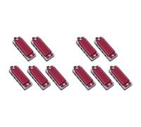 C Harmonica 10Pcs Mini Harmonica Pendant Necklace 4 Hole 8 Tone Portable For Beginners(10PCS Red)