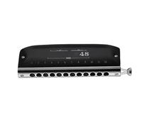 C Harmonica 12 Hole 48 Note Chromatic Harmonica C Key With Slide Key And Piston(12holes black)