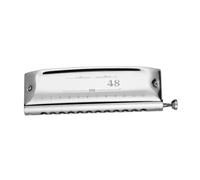 C Harmonica 12 Hole 48 Note Chromatic Harmonica C Key With Slide Key And Piston(12holes sliver)
