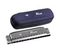 C Harmonica 12 Hole Blues Professional Harmonica ABS Comb(F)