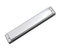 C Harmonica 24 Hole Key Of C And D Play Double Side Silver Tremolo Beginners Playing Instruments(D key)