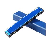 C Harmonica 24 Hole Phosphor Bronze C Blues Harmonica Suitable For Beginners And Adults(Blue)