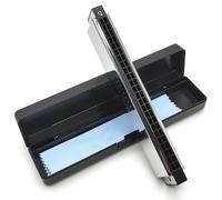 C Harmonica 24 Hole Polyphonic Harmonica C Key Various Tones Professional Tremolo For Beginners(Key of Db)