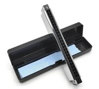 C Harmonica 24 Hole Polyphonic Harmonica C Key Various Tones Professional Tremolo For Beginners(Key of Ab)