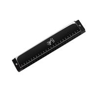 C Harmonica 24 Hole Polyphonic Harmonica Has Strong Resonance And Full Tone(T3 black)