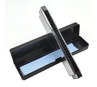 C Harmonica 24 Hole Polyphonic Harmonica In C Tone Multiple Timbres Beginner Professional Tremolo(Key of G)