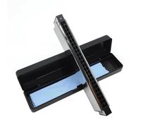C Harmonica 24 Hole Polyphonic Harmonica In C Tone Multiple Timbres Beginner Professional Tremolo(Key of E)