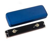 C Harmonica 24 Hole Vibrato Harmonica Black Lacquer Polyphonic With Beautiful Appearance