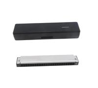 C Harmonica 24 Holes C Key Harmonica Stainless Steel Musical Instrument