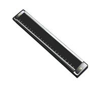 C Harmonica 24 Holes Tremolo Harmonica Key Of C Instruments(Black)