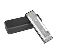 C Harmonica Beginner Adult Professional Performance 10 Hole 20 Tone Stainless Steel C Harmonica(Silver)