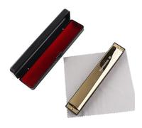C Harmonica Beginners Adults 10 And 24 Hole Harmonica 8K Titanium Tremolo Tone Key C(Type B)