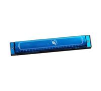 C Harmonica Beginners Adults 24 Hole C Key Polyphonic Diatonic Harmonica(R4 Blue)