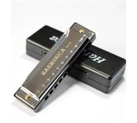 C Harmonica Beginners Adults C Key Ten Hole Diatonic Harmonica Professional Performance Type(Silver)